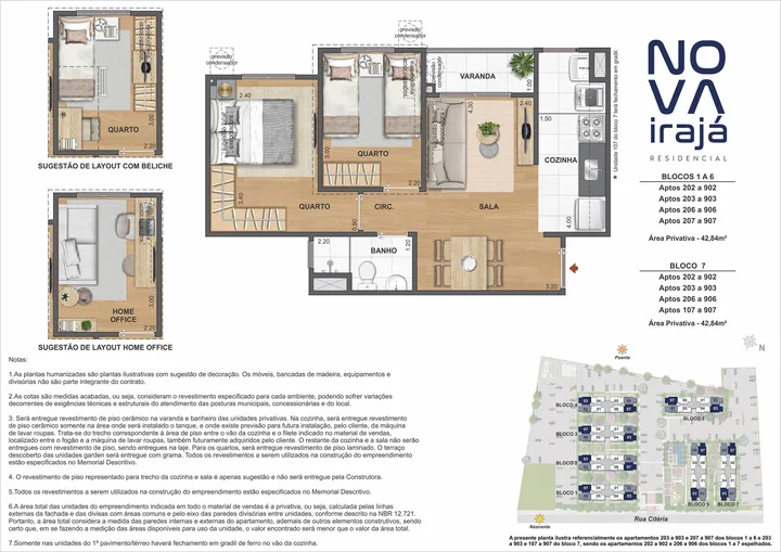 Nova Irajá Residencial — 2 QTS TIPO 42,84