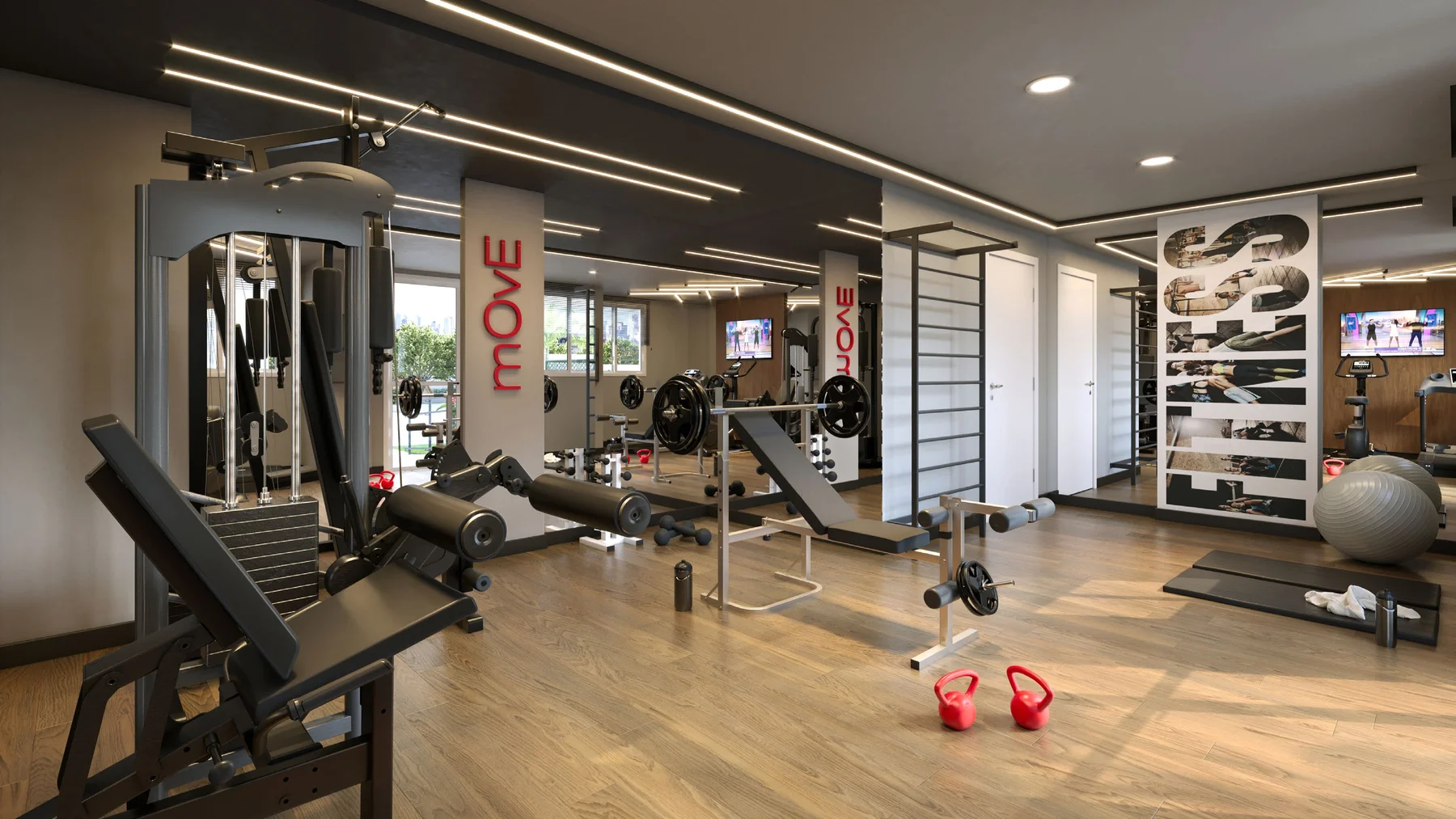 Fitness e bicicletário · Nova Norte Ginga