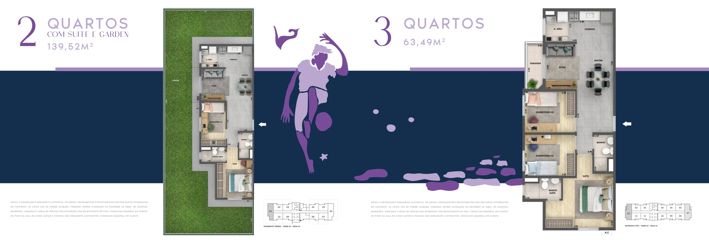 2 quartos garden e 3 quartos · Nova Norte Ginga
