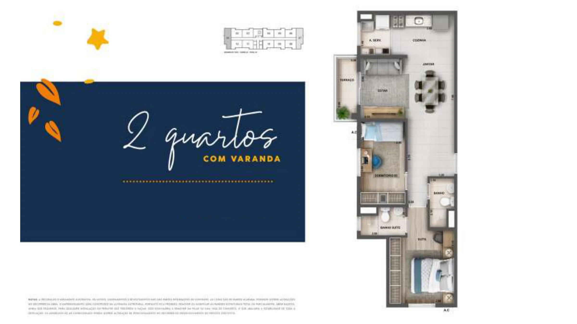 2 quartos com varanda · Nova Norte — Samba
