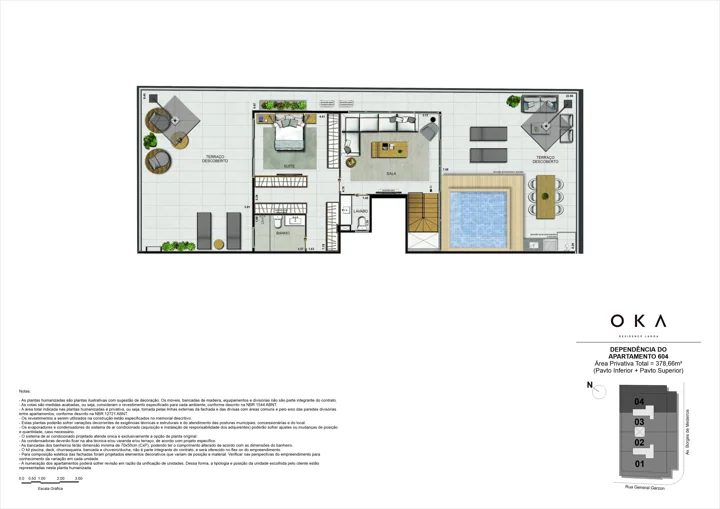 Oka Residence Lagoa — Cobertura Duplex Coluna 04 (Pavimento Superior)