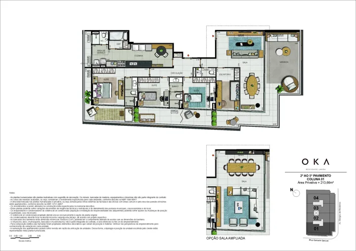 Oka Residence Lagoa — Apartamentos Coluna 01