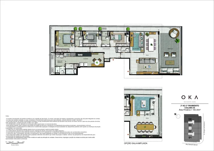 Oka Residence Lagoa — Apartamentos Coluna 04