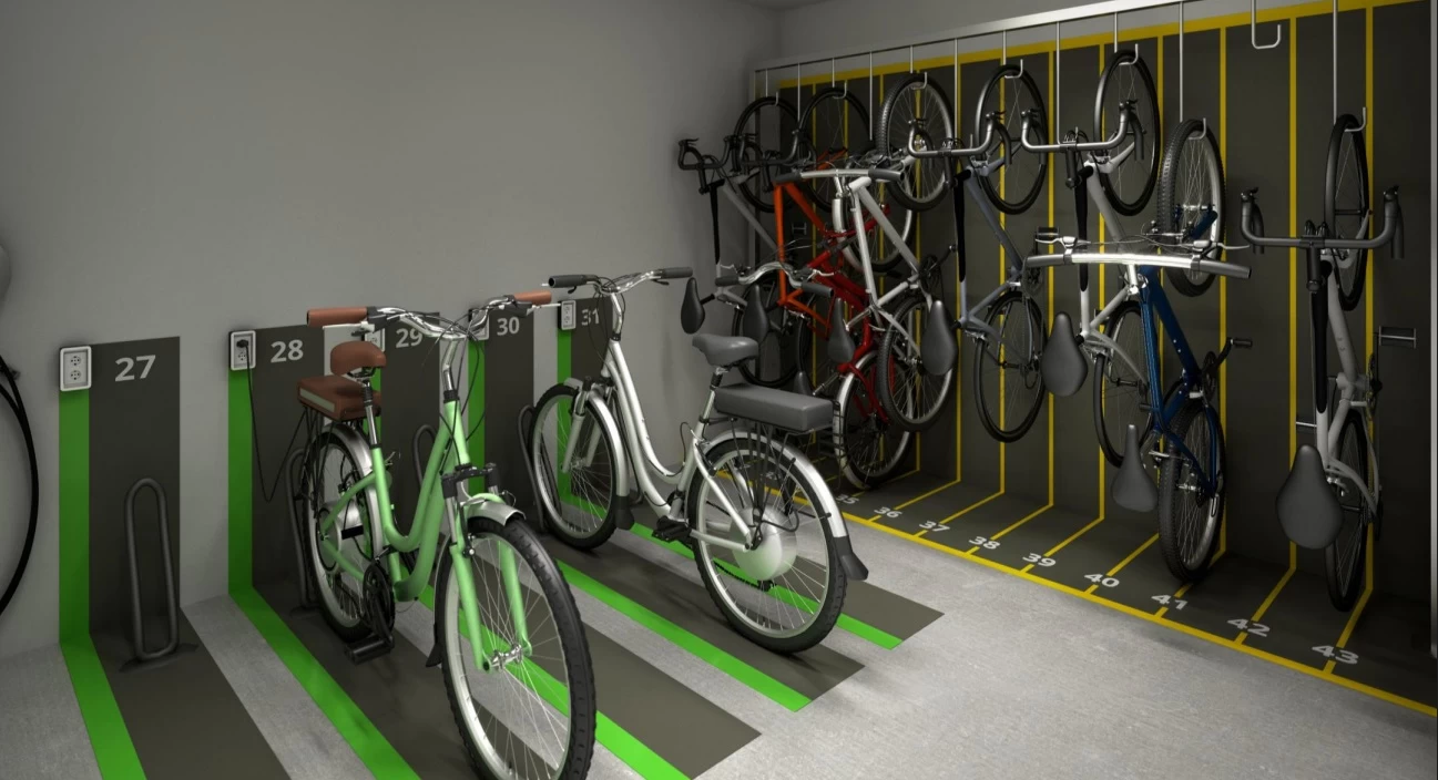 Bicicletário ilustrativo