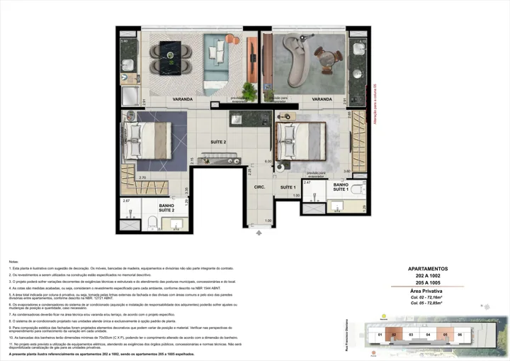 On The Sea Arpoador — Apartamentos 202 a 1002, 205 a 1005