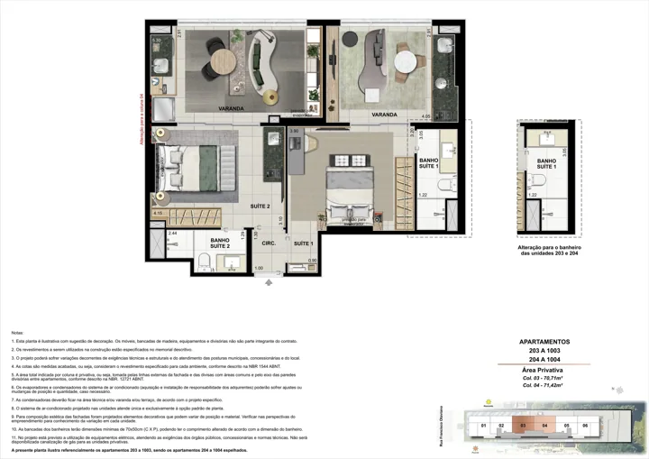 On The Sea Arpoador — Apartamentos 203 a 1003, 204 a 1004