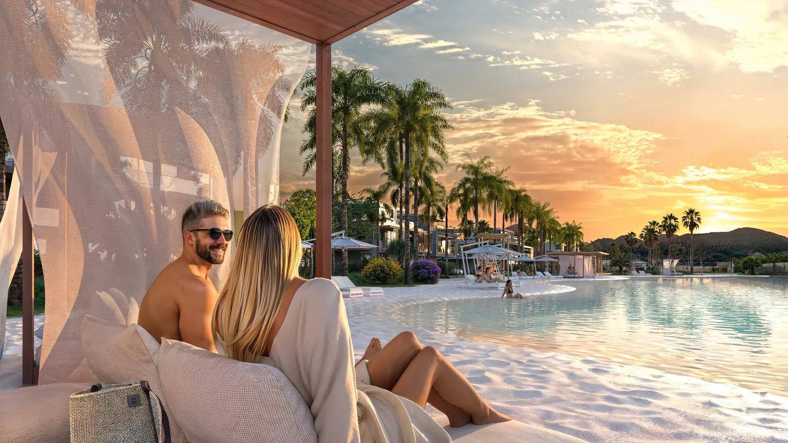 Gazebo com vista para o espelho d’água