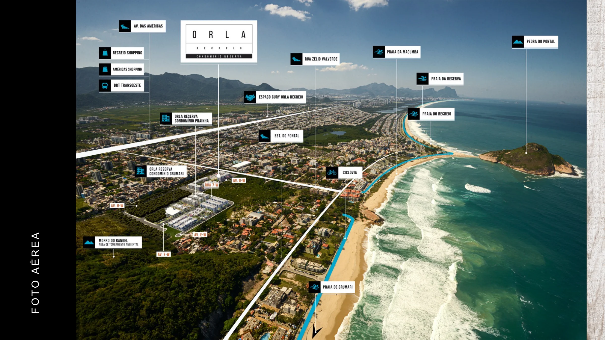 Localização ilustrada · Orla Recreio Reserva