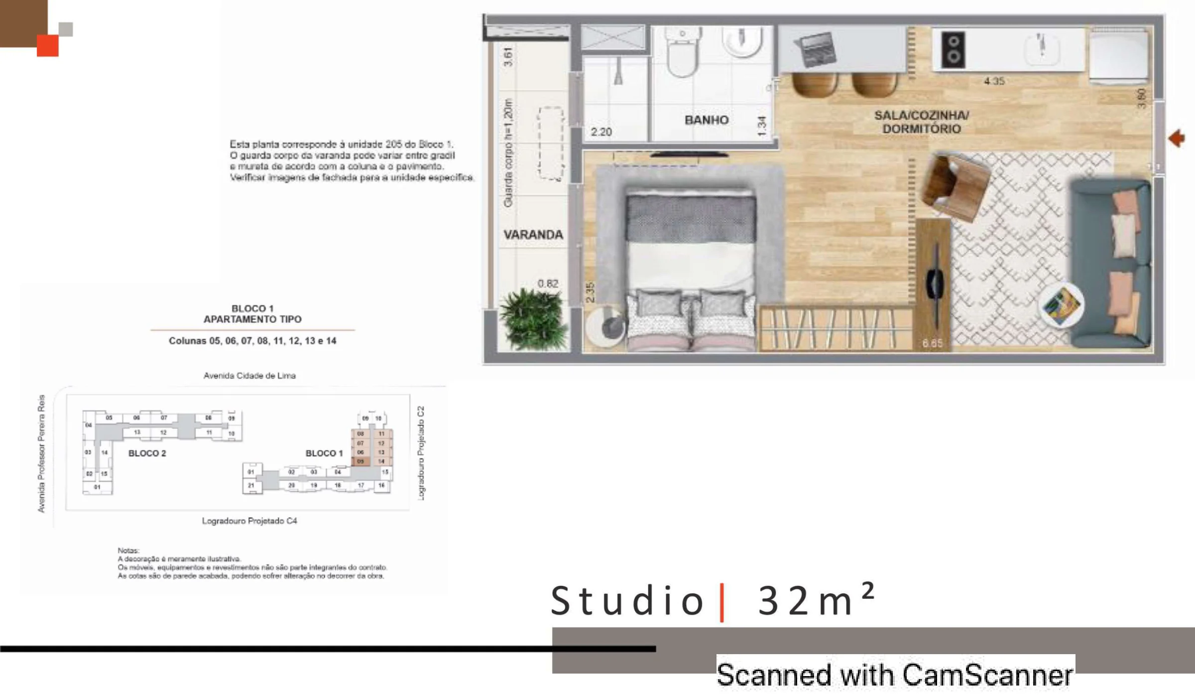 Studio · 32 m² · Pateo Nazareth