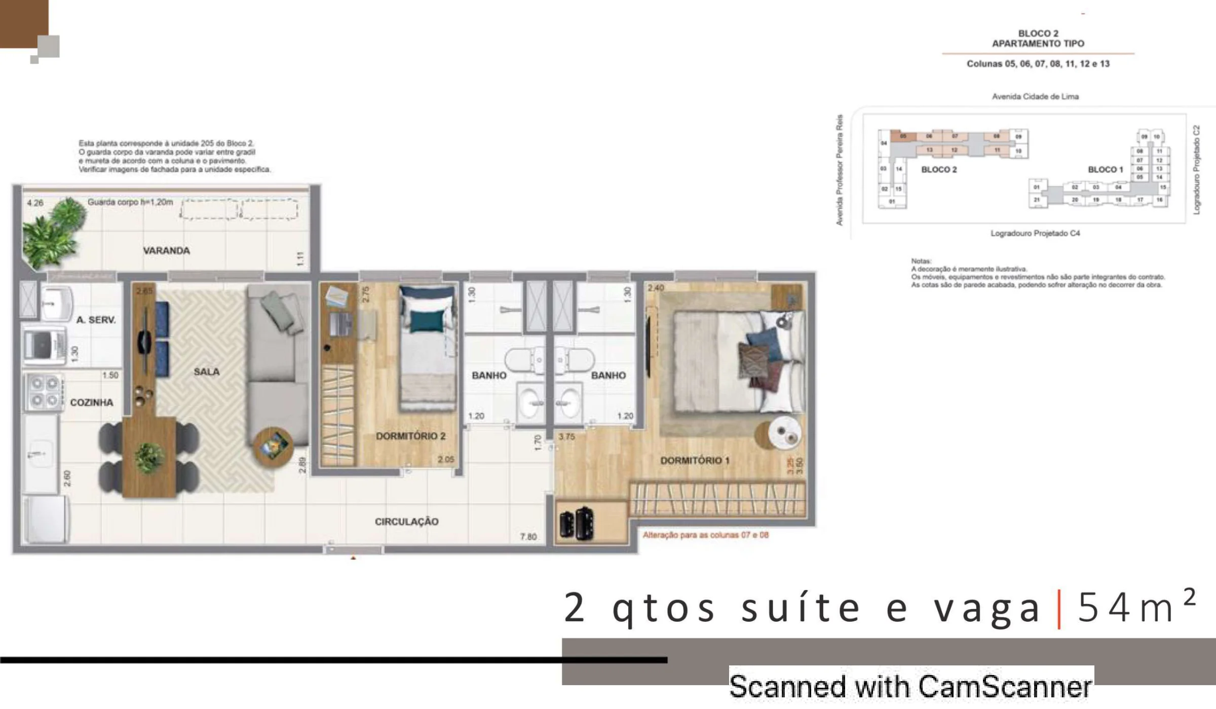 2 quartos com suíte · 54 m² · Pateo Nazareth