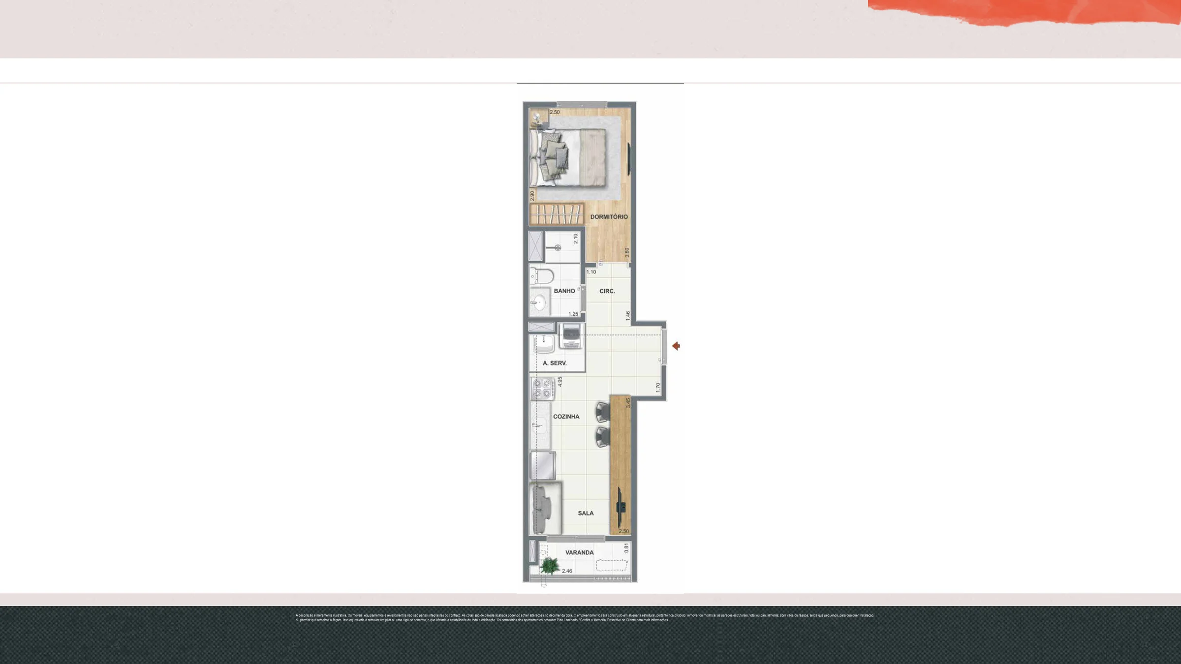 1 quarto · 33,24 m² · Pixinguinha — Condomínio Carinhoso