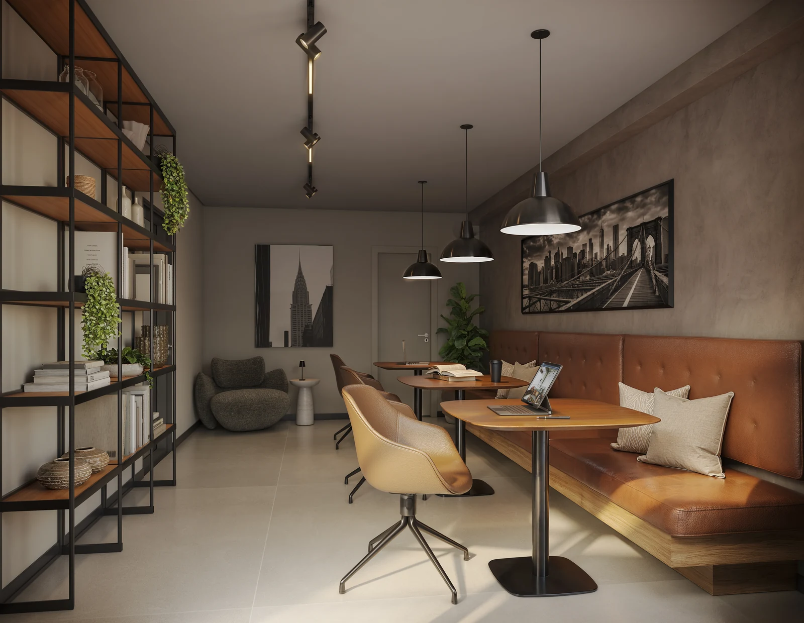 Coworking · perspectiva ilustrativa