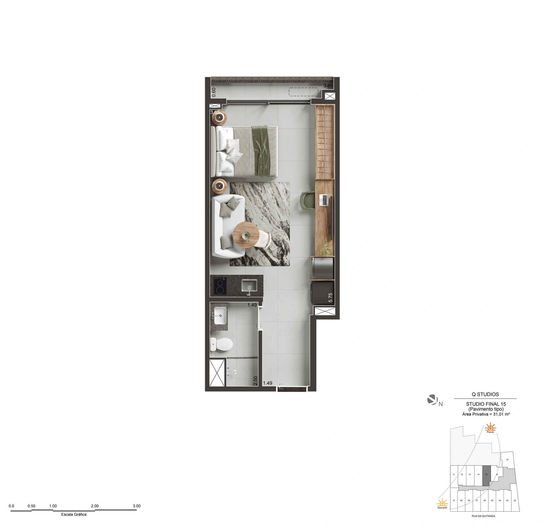 Studio final 15 · 31,01 m²