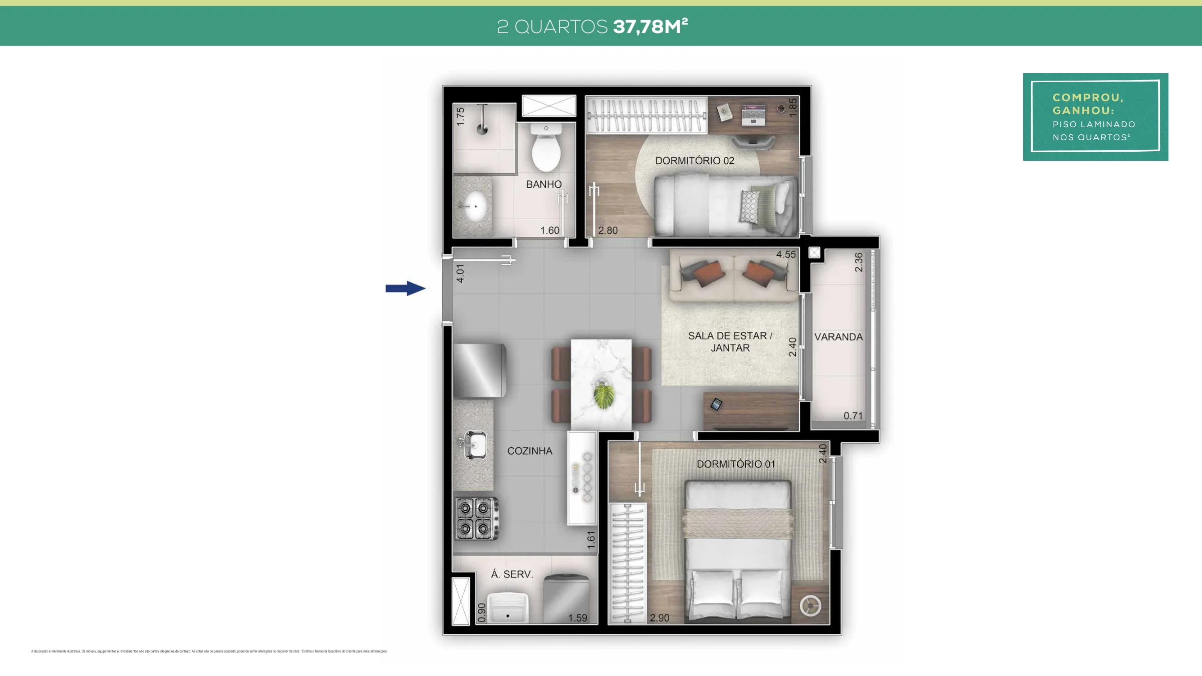 2 quartos · Residencial Porto Maravilha