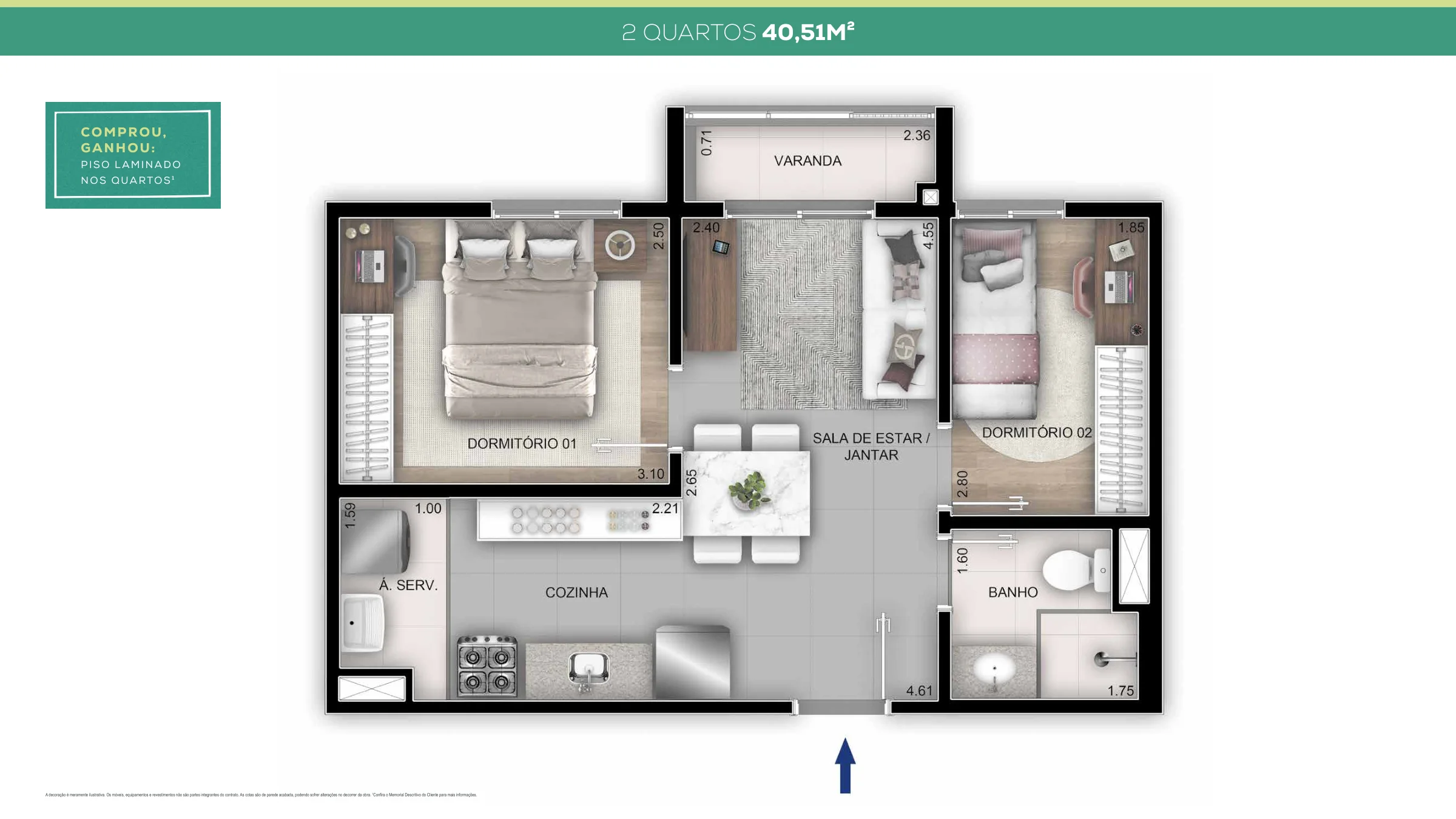 2 quartos · Residencial Porto Maravilha