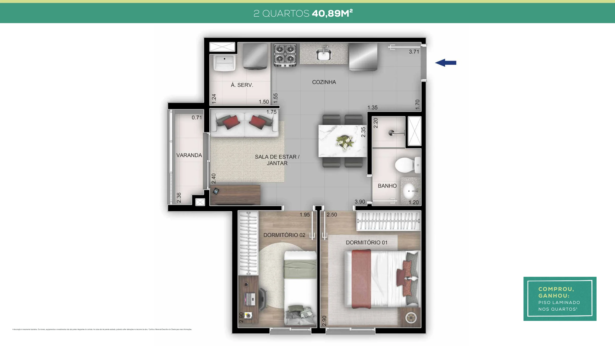 2 quartos · Residencial Porto Maravilha