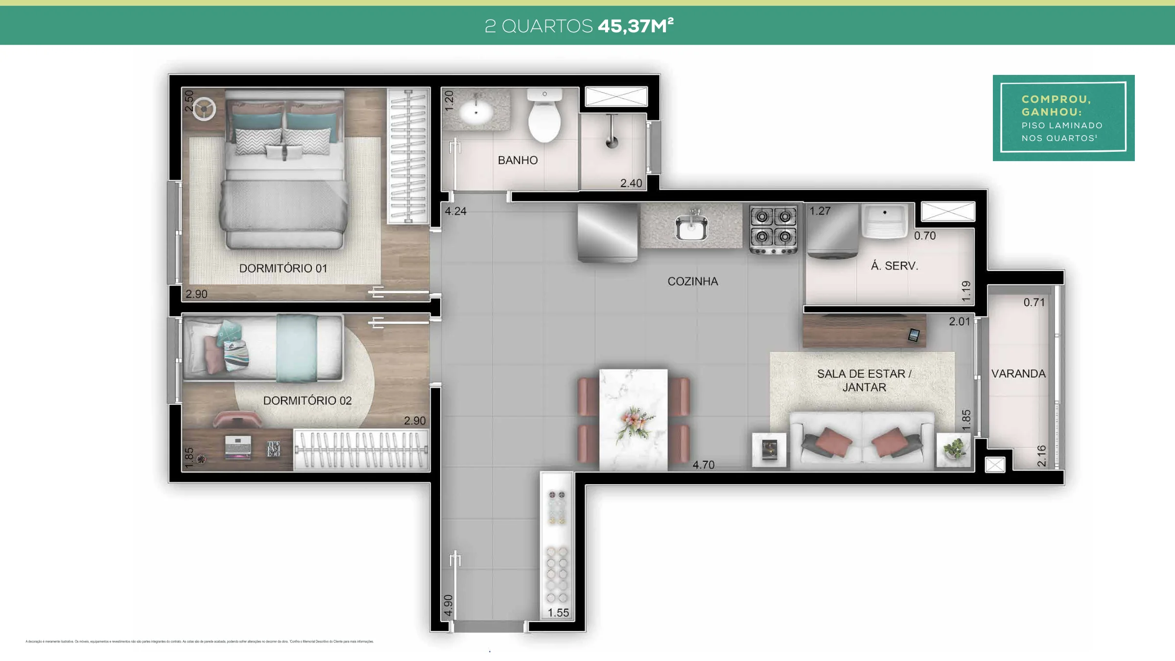 2 quartos · Residencial Porto Maravilha