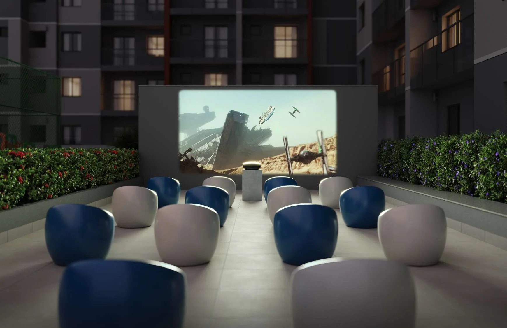Cinema ao ar livre · Rio Energy Residencial