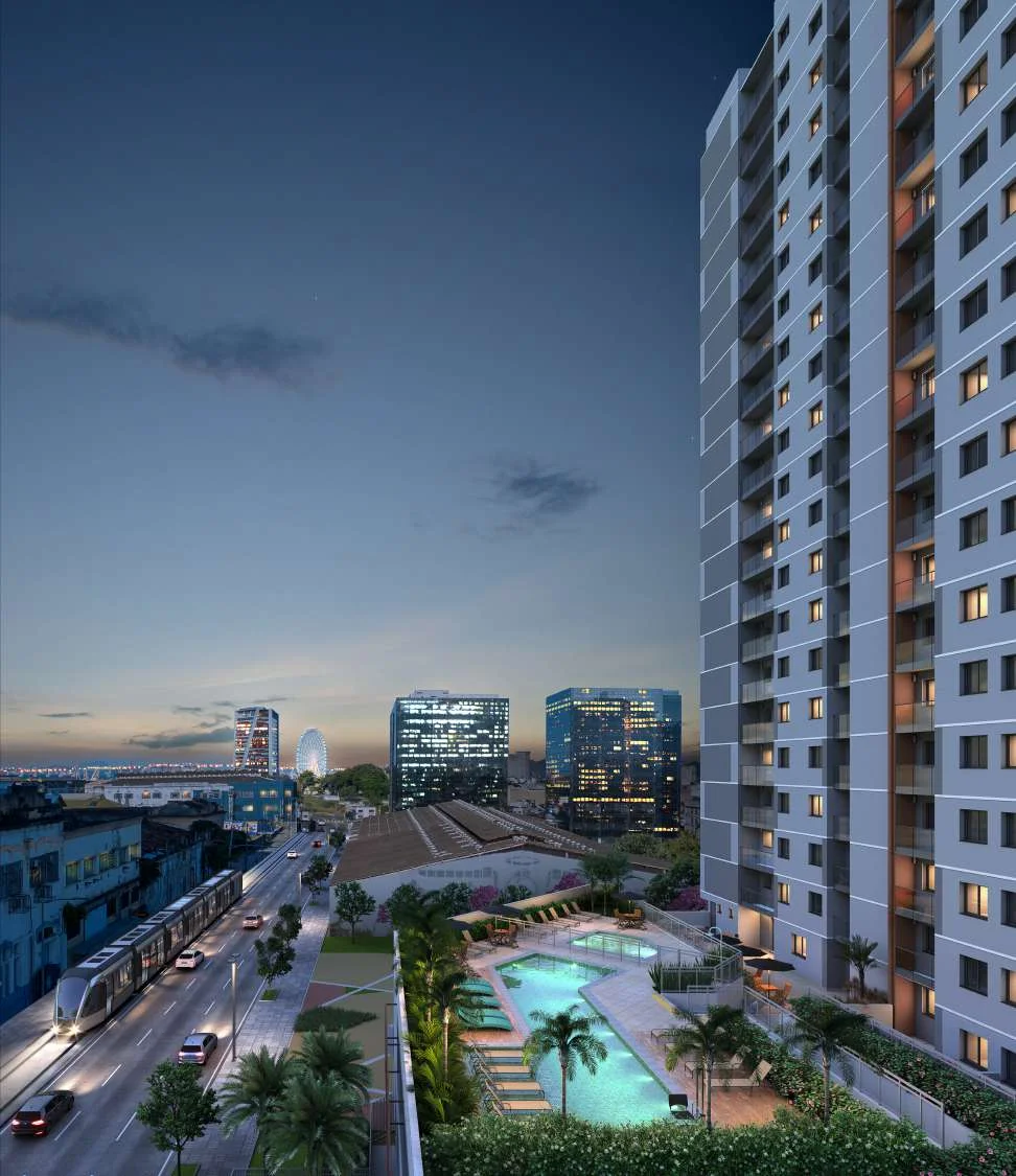 Perspectiva ilustrativa do Rio Energy Residencial