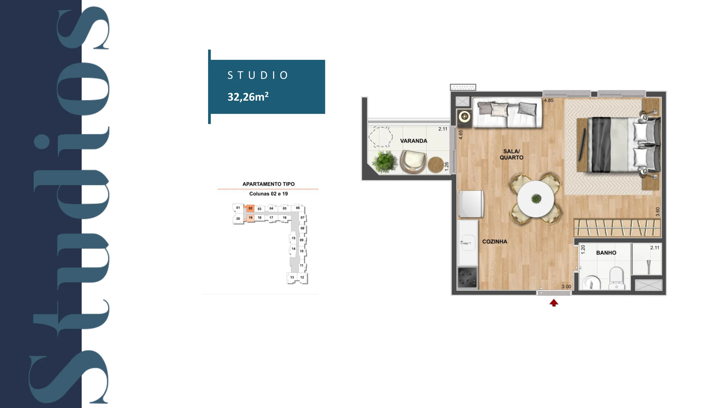 Studios · 31,29 e 32,26 m² · Rio Wonder — Cais do Valongo