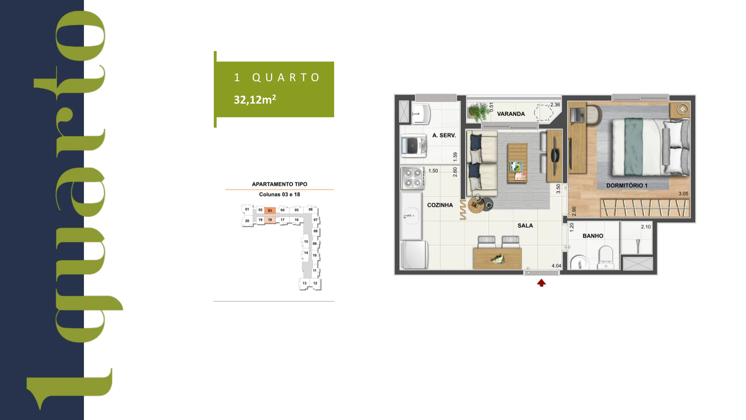 1 quarto · 32,12 m² · Rio Wonder — Cais do Valongo