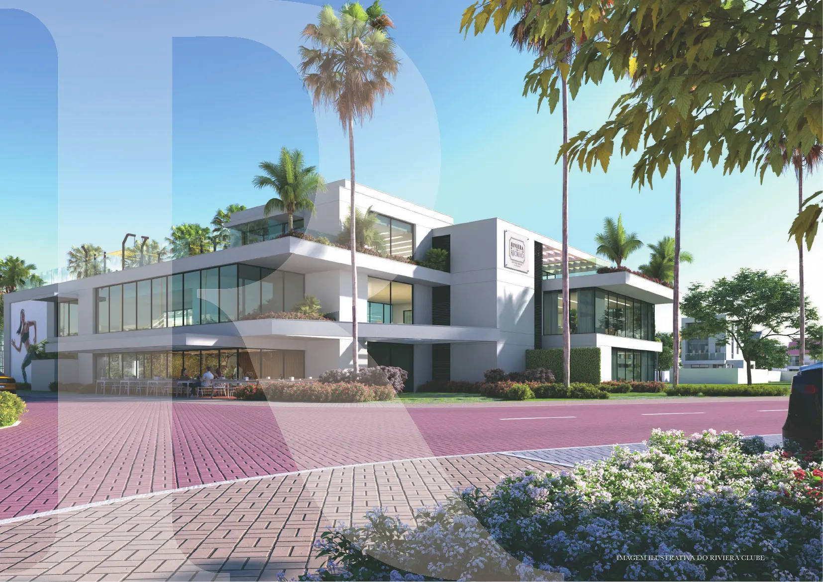 Perspectiva ilustrativa do Riviera Clube no Riviera do Recreio