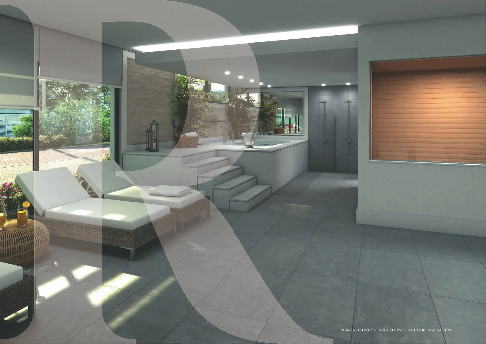 Spa ilustrativo com hidromassagem