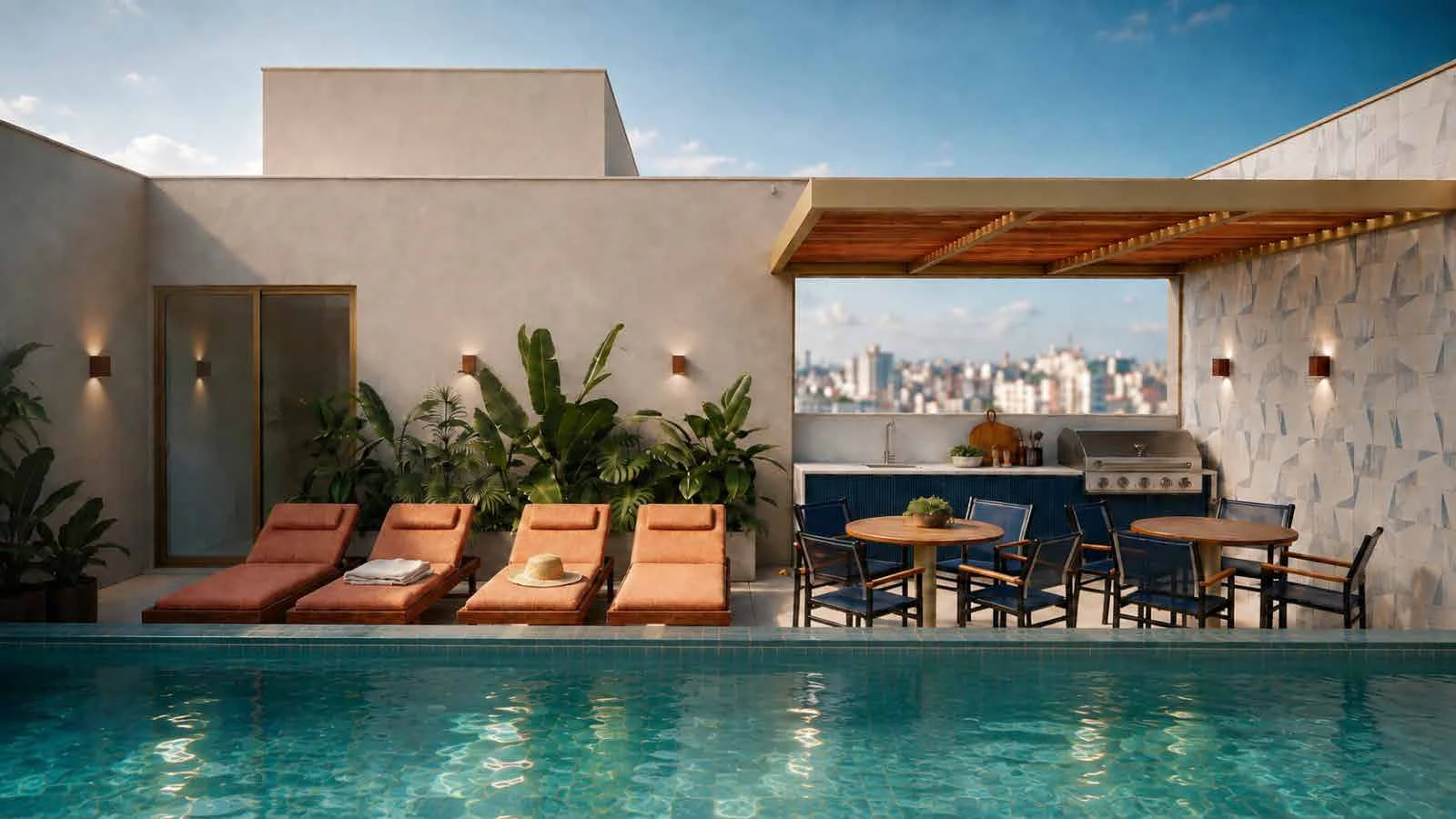 Terraço gourmet · perspectiva ilustrativa