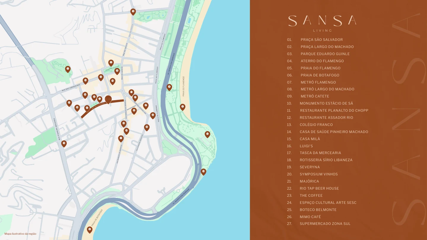 Mapa ilustrativo da região, conforme book oficial.