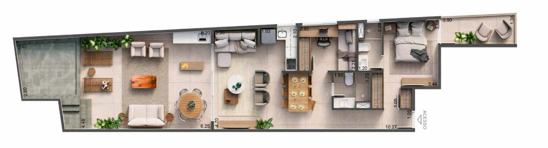 Cobertura 602 · 112,97 m²