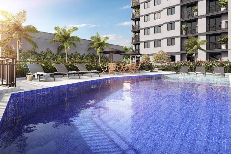 Piscina e estar · Saudosa Praça Onze