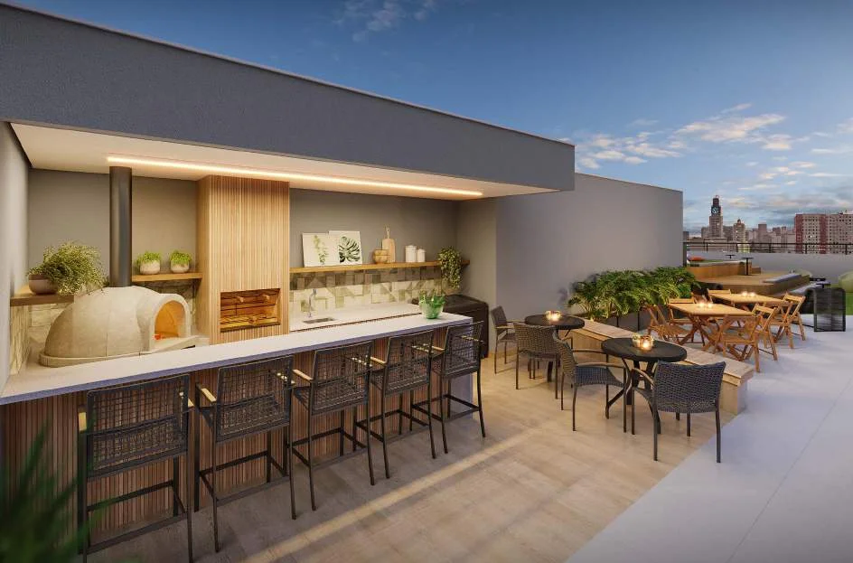 Rooftop e churrasqueira gourmet · Saudosa Praça Onze