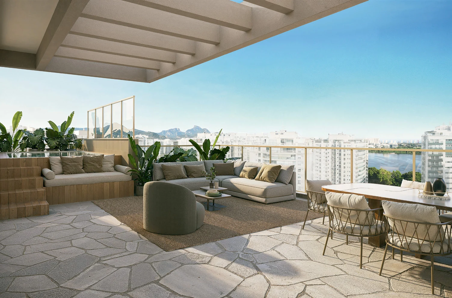 Terraço de cobertura · opções Tegra ID