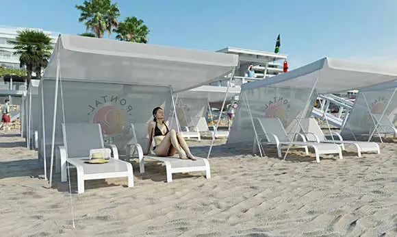 Sand Lounge ilustrativo na praia