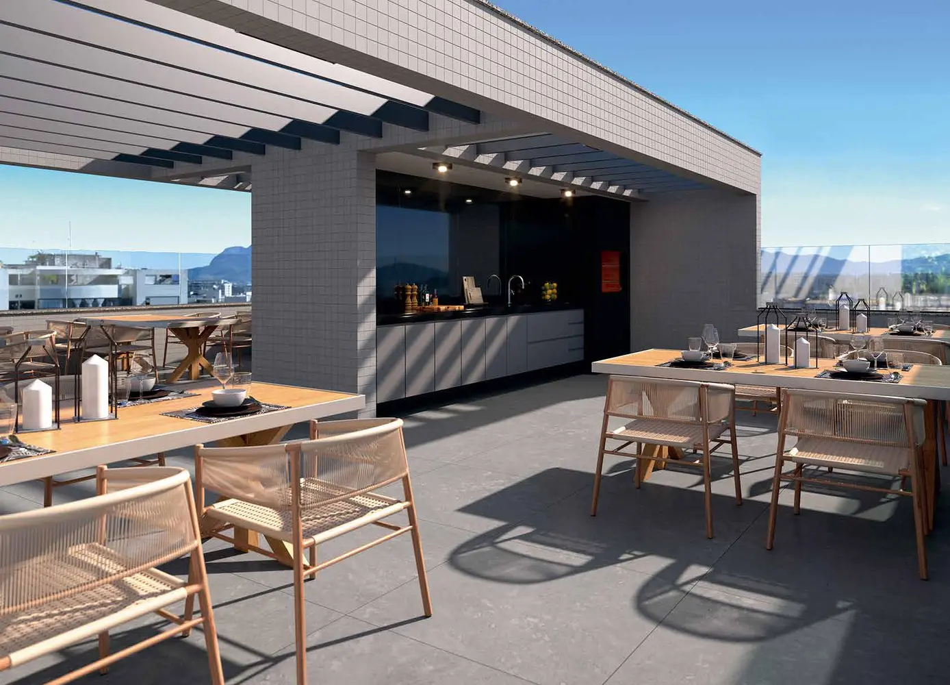Sky Barbecue com churrasqueira gourmet