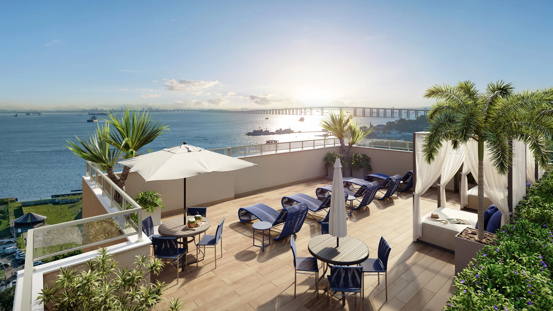 Estar no rooftop · The Pier Residencial