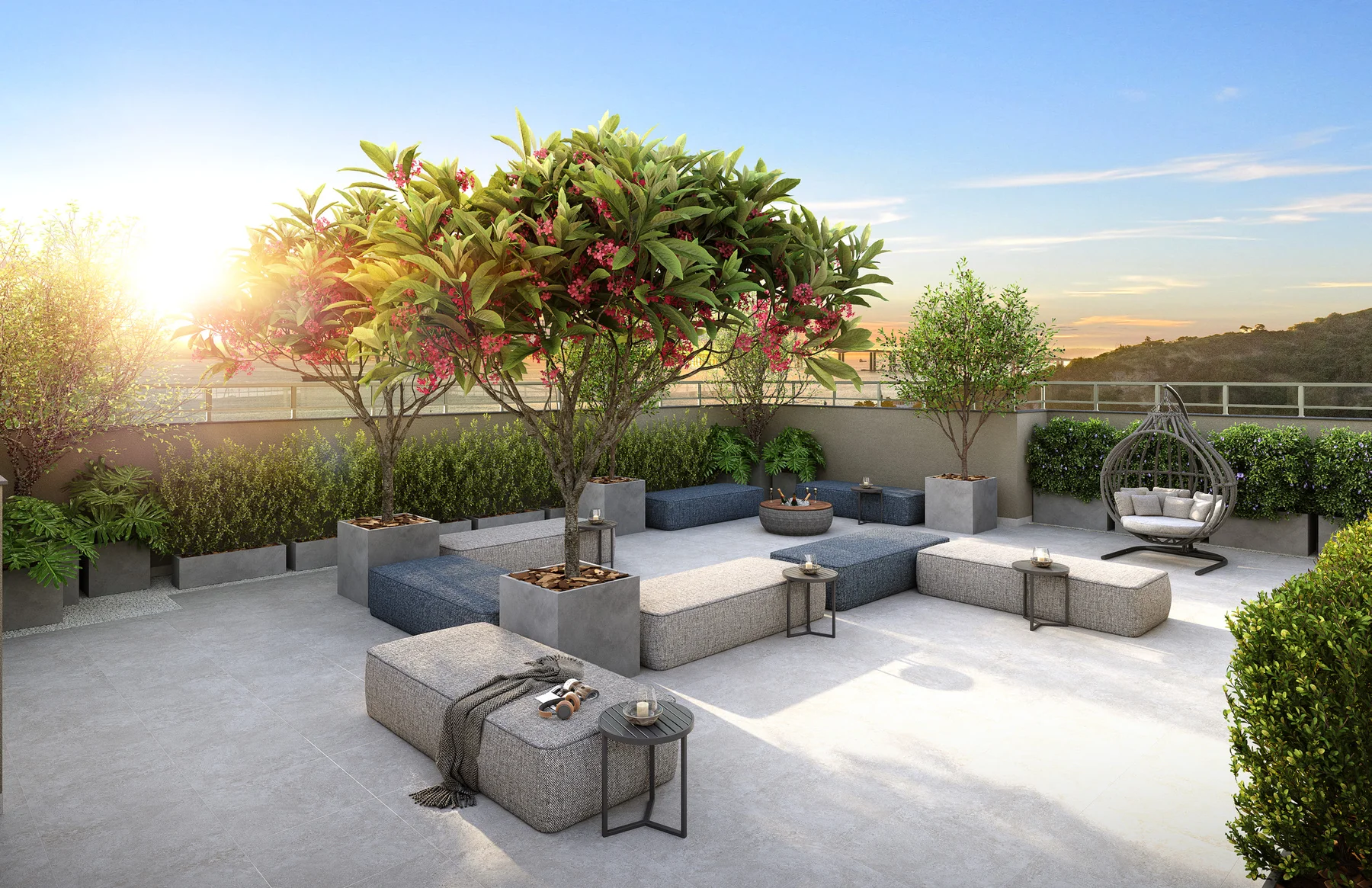 Praça no rooftop · The Pier Residencial