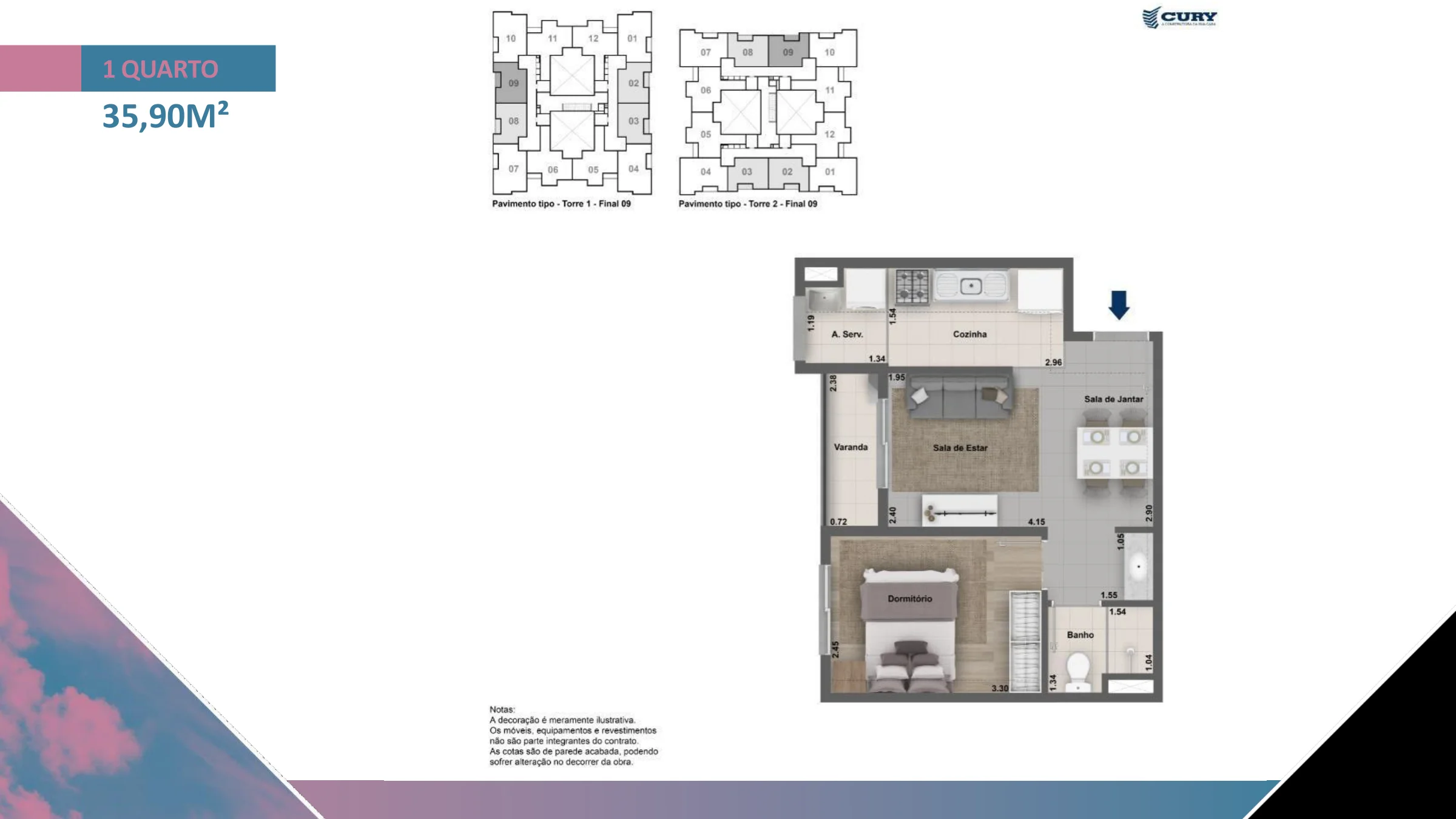 1 quarto · 35,90 m² · Urban Downtown Niterói