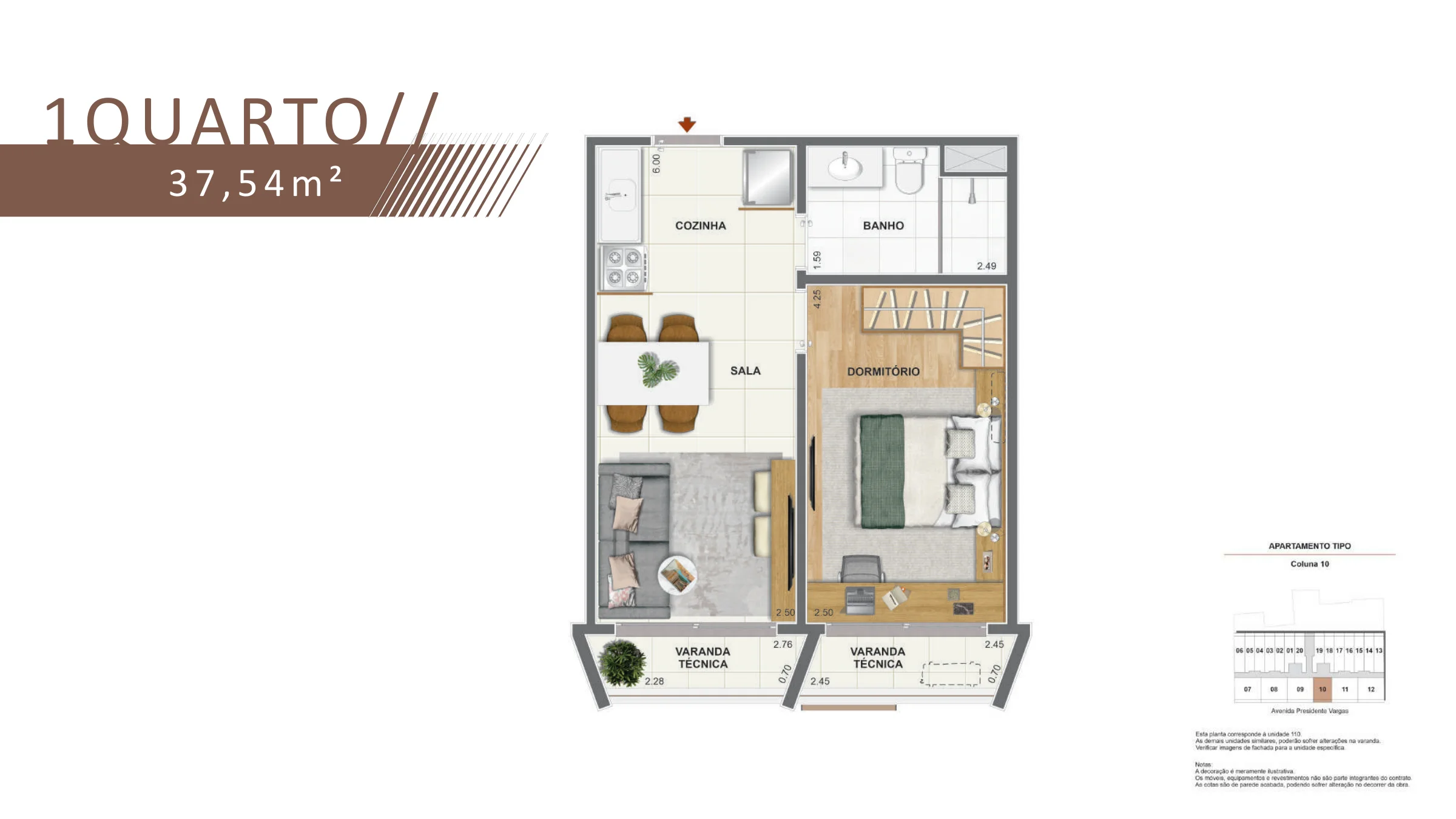 1 quarto · 37,54 m² · Vargas 1140 Residencial