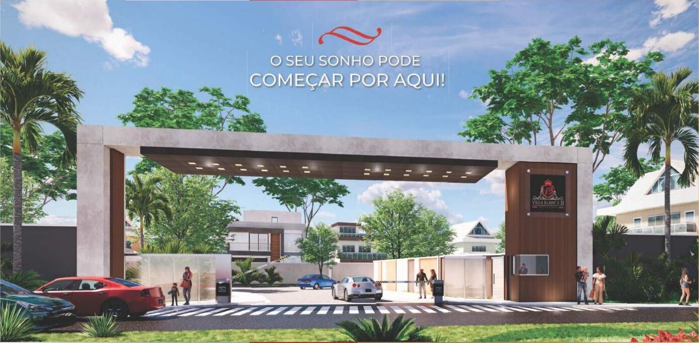 Perspectiva da entrada do Villa Blanca II Residence