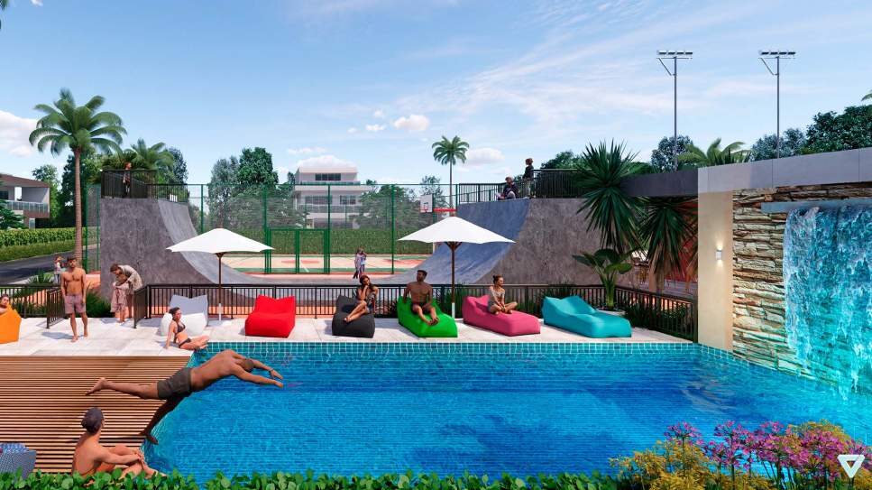 Piscinas adulto e infantil do Villa Blanca II Residence
