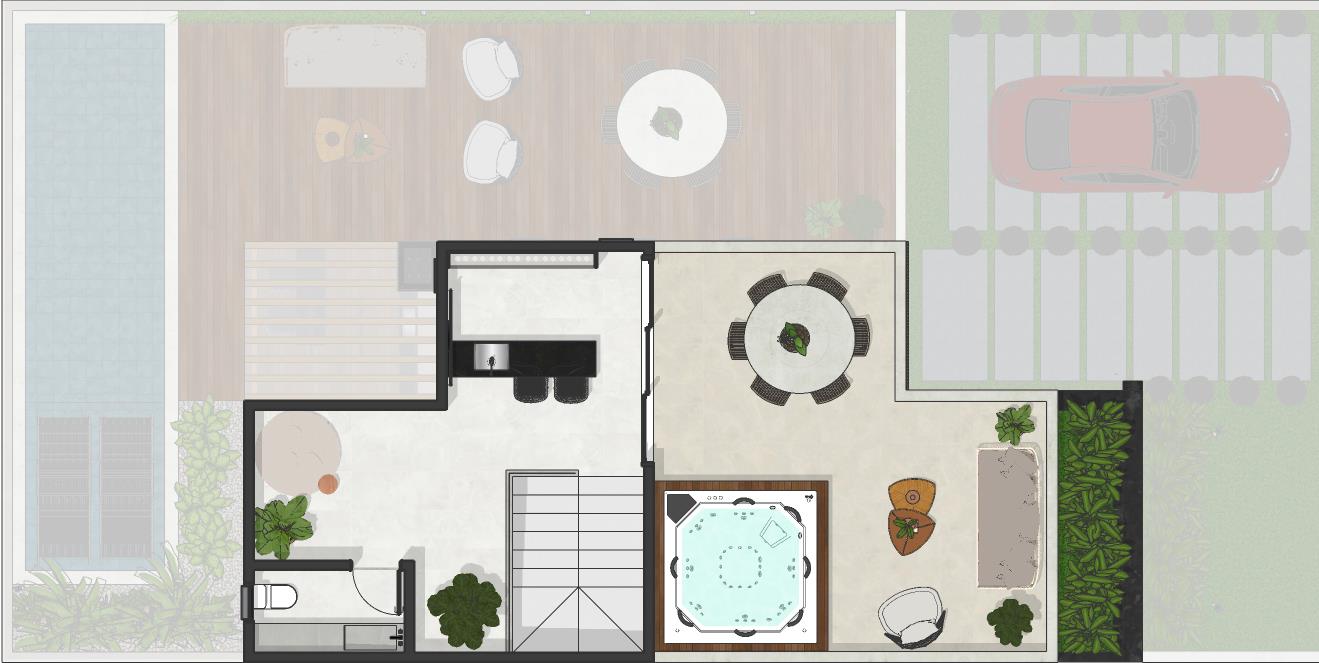 Planta ilustrativa do pavimento 3 da Residência LT Villa Blanca III
