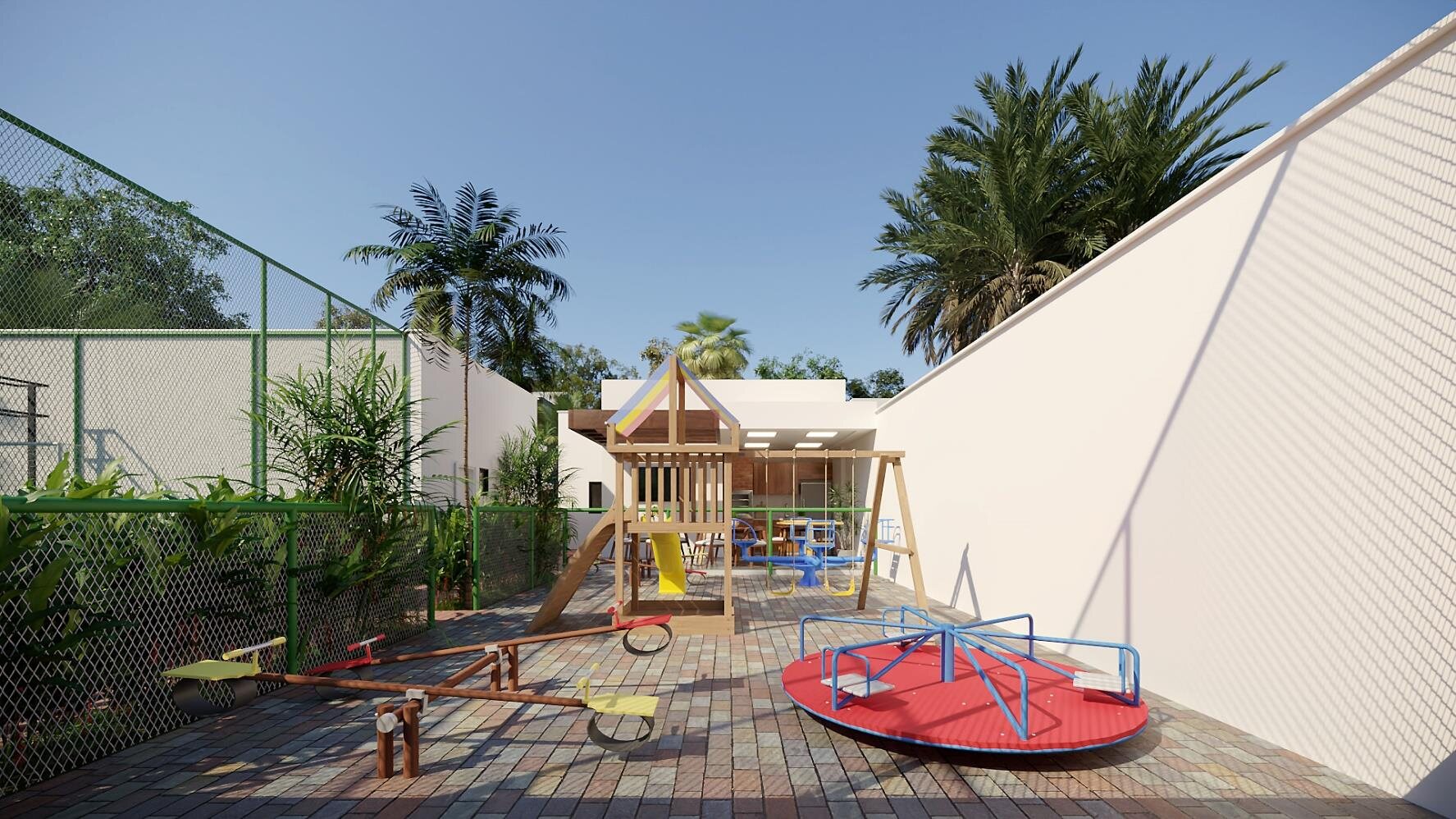 Parquinho infantil do Villa Blanca IV Residence