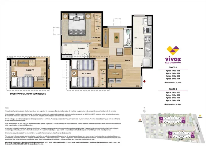Vivaz São Cristóvão — Planta 02 03 08 09