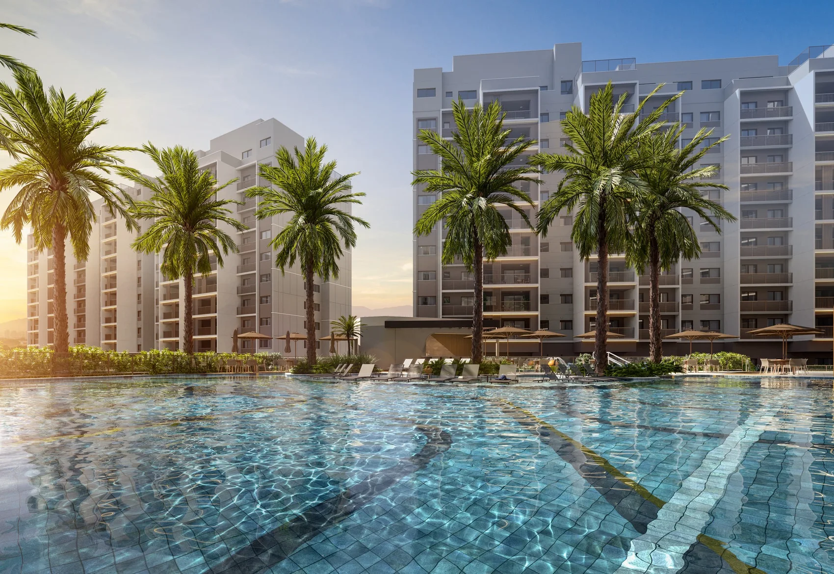 WE Barra by Living — Perspectiva artística — PISCINA ADULTO RAIA 25M