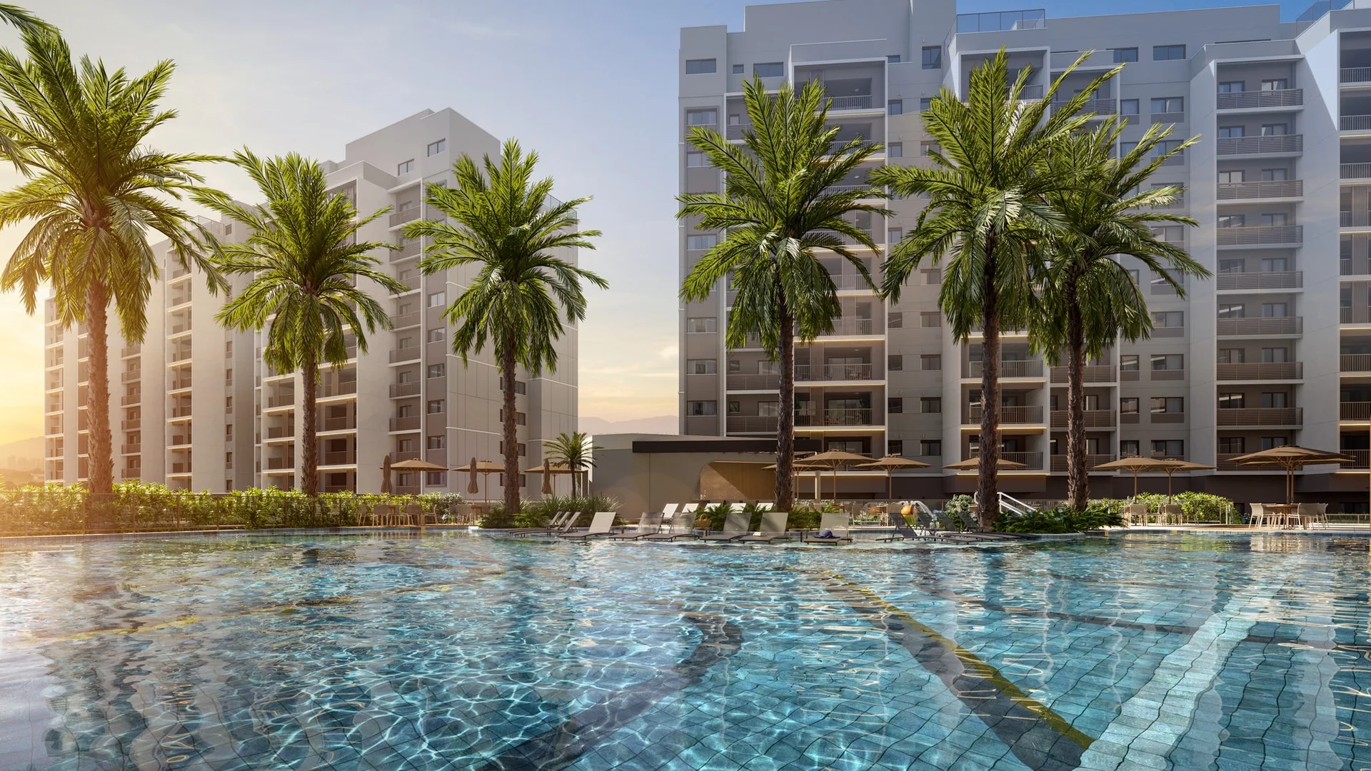 WE Barra by Living — Perspectiva artística — PISCINA ADULTO RAIA 25M
